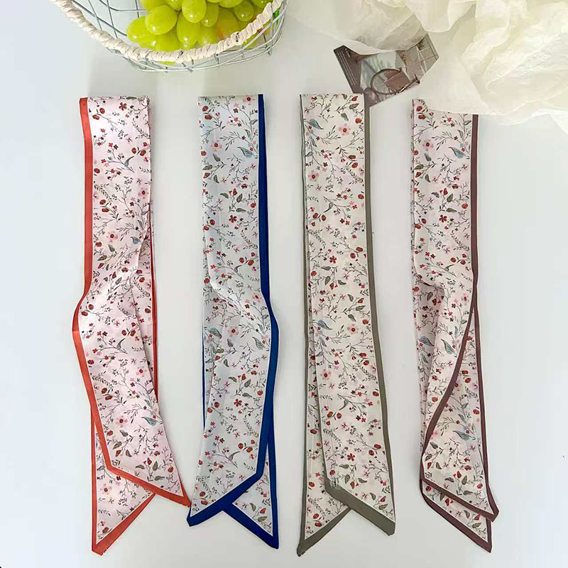 Silk Neck Scarf - Новинка 2026: Женский винтажный узкий атласный
