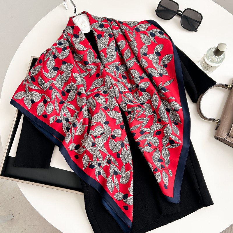 Ascot Neck Scarf - Квадратный платок 90 см, высококачественная бандана,
