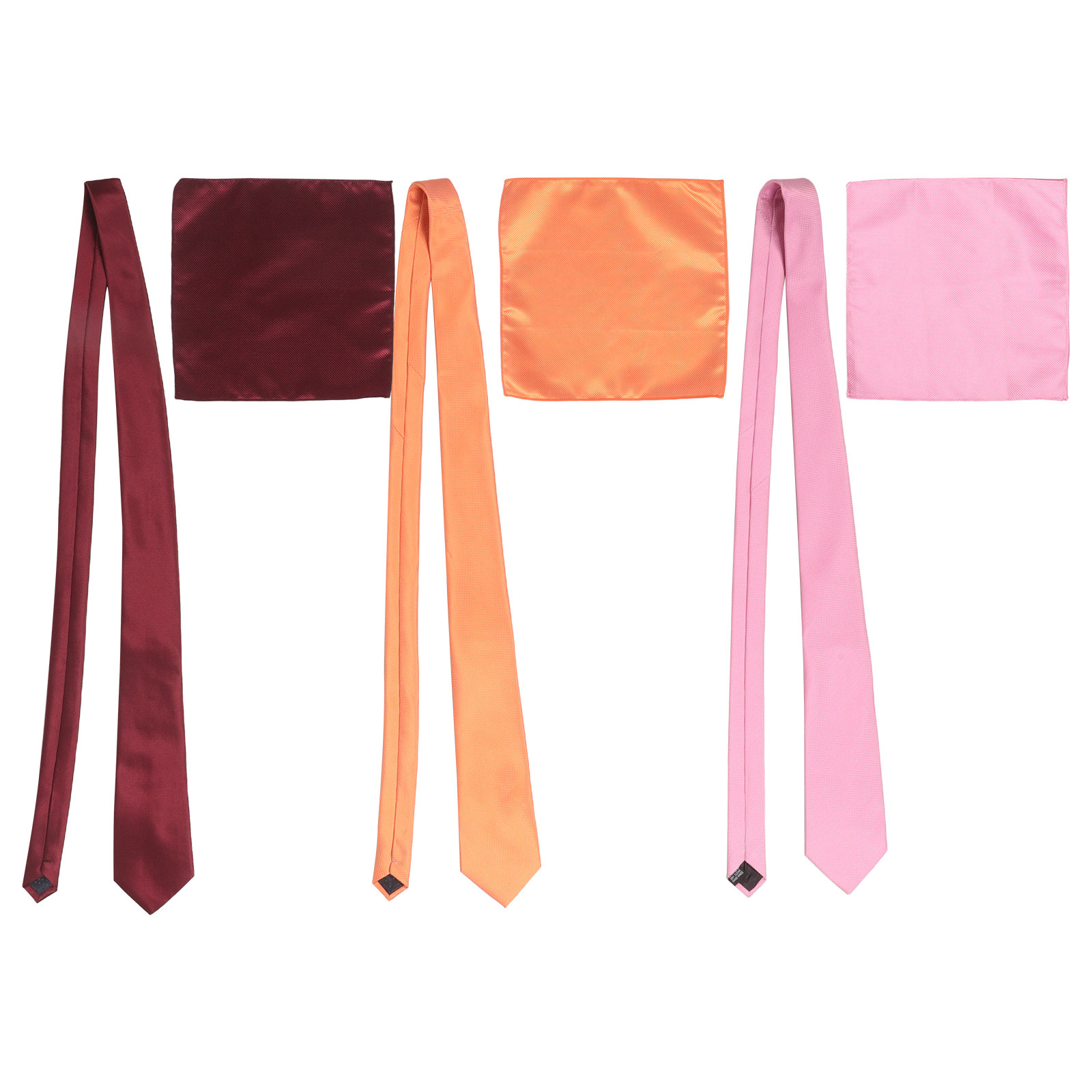 Pocket Square Set - Однотонный мужской галстук и носовой платок