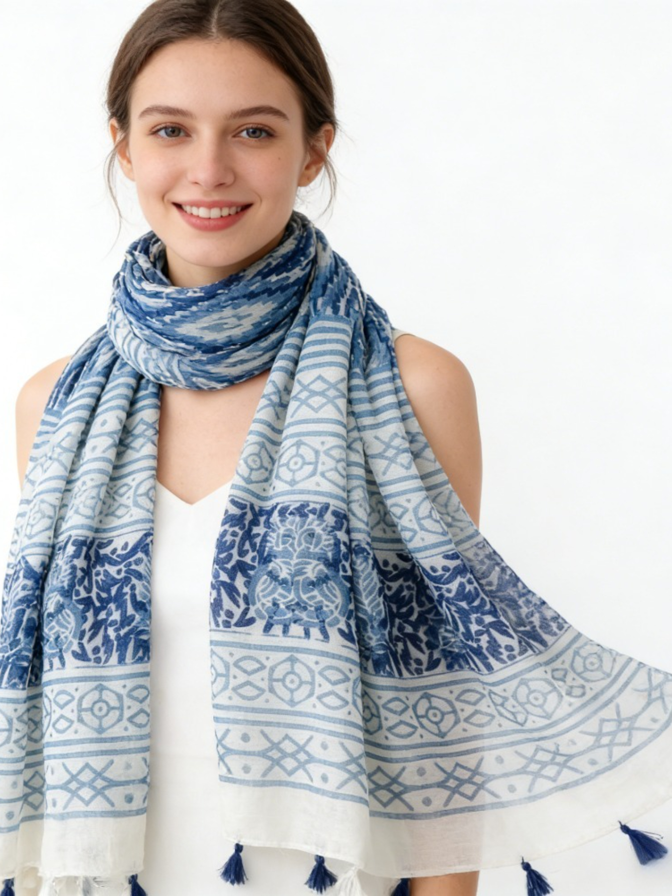 Face Scarf Mask - 1 шт. Женский шелковый шарф-баоту в