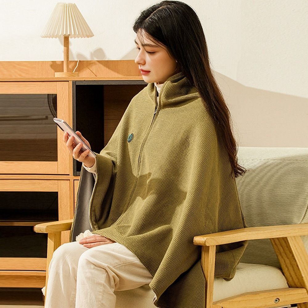 Woven Scarf Blanket - Модное электрическое одеяло с USB-подогревом, 3