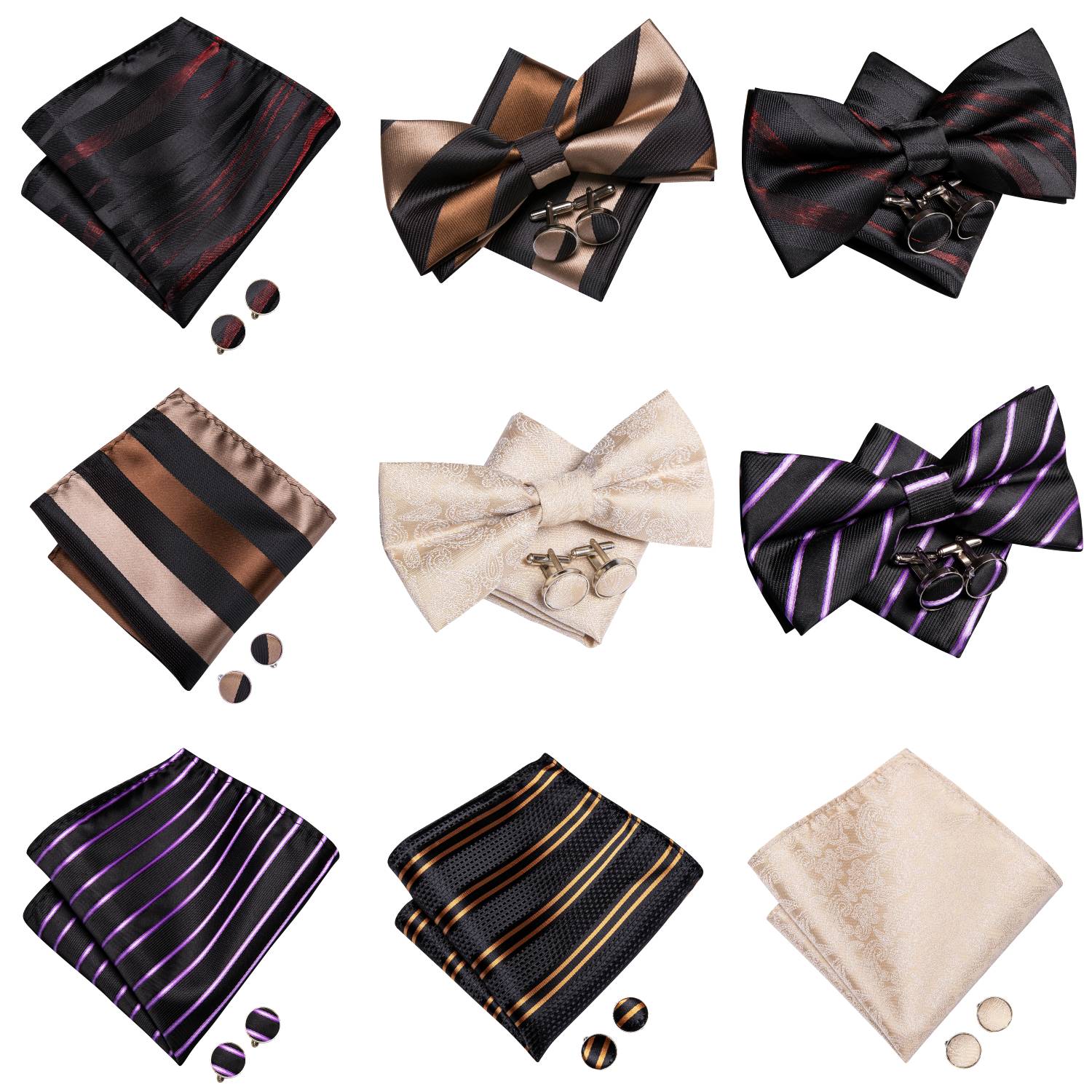 Bow Tie Pre Tied - Мужские запонки с галстуком-бабочкой, предварительно завязанные