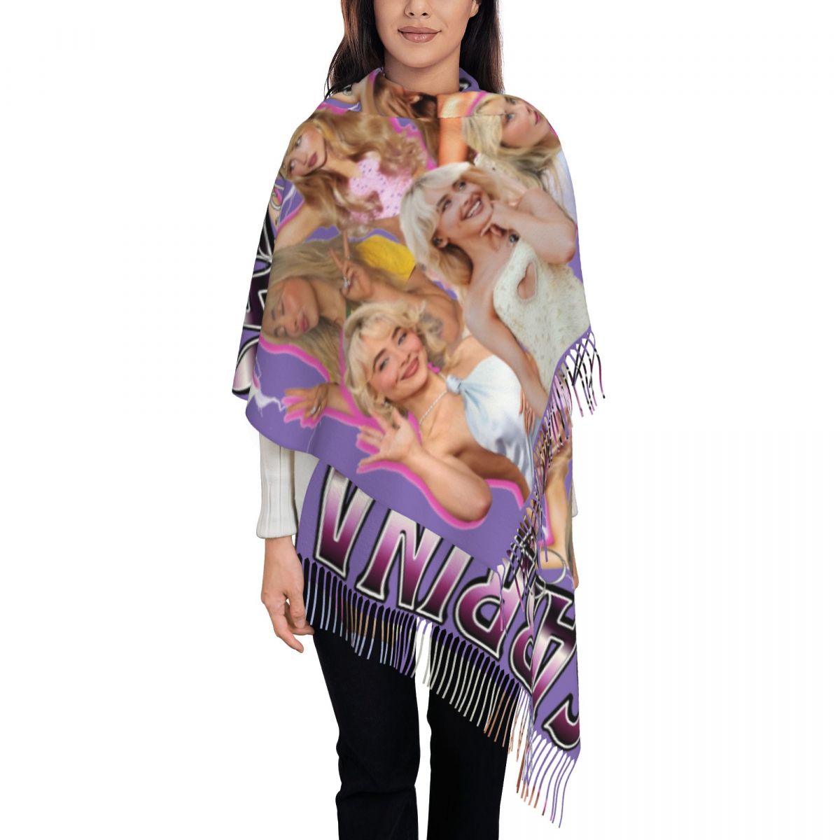 Pashmina Wrap Large - Sabrina Carpenter 90-х годов шаль женский