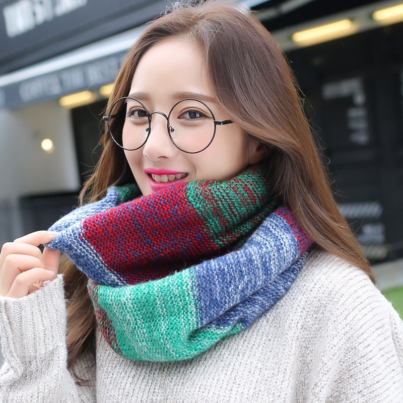 Infinity Scarf Knit - Радужные вязаные шарфы Infinity для женщин