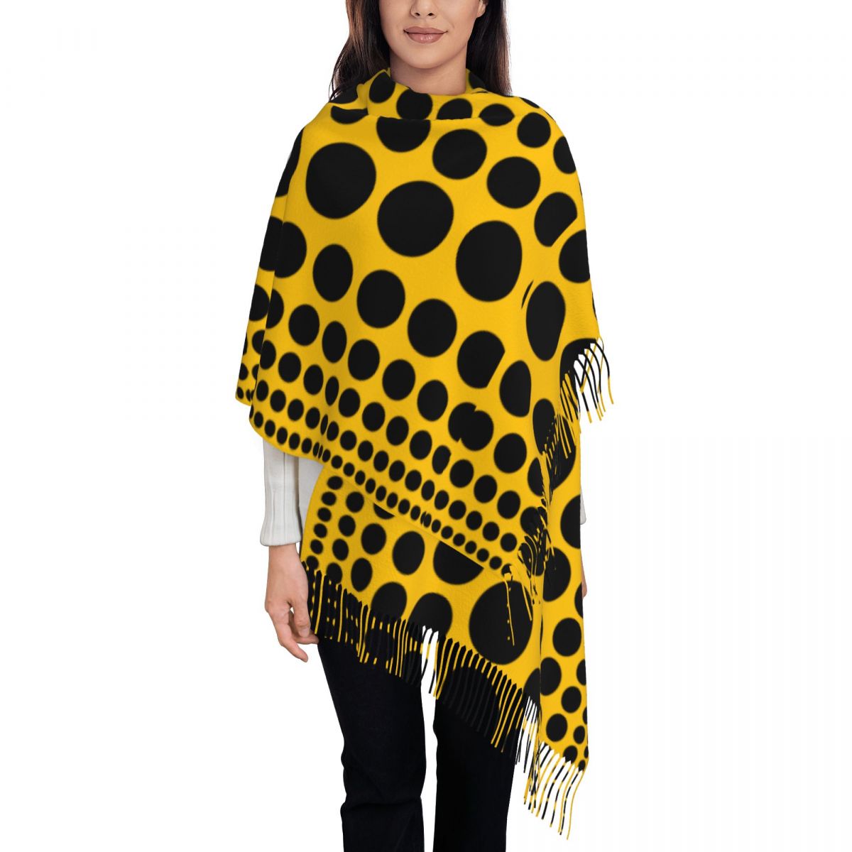 Infinity Scarf Knit - Бесконечный шарф в горошек для женщин