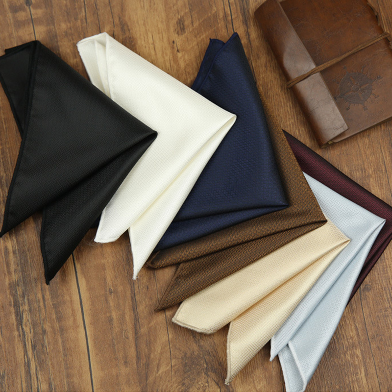 Pocket Square Set - 24 см классический однотонный белый коричневый