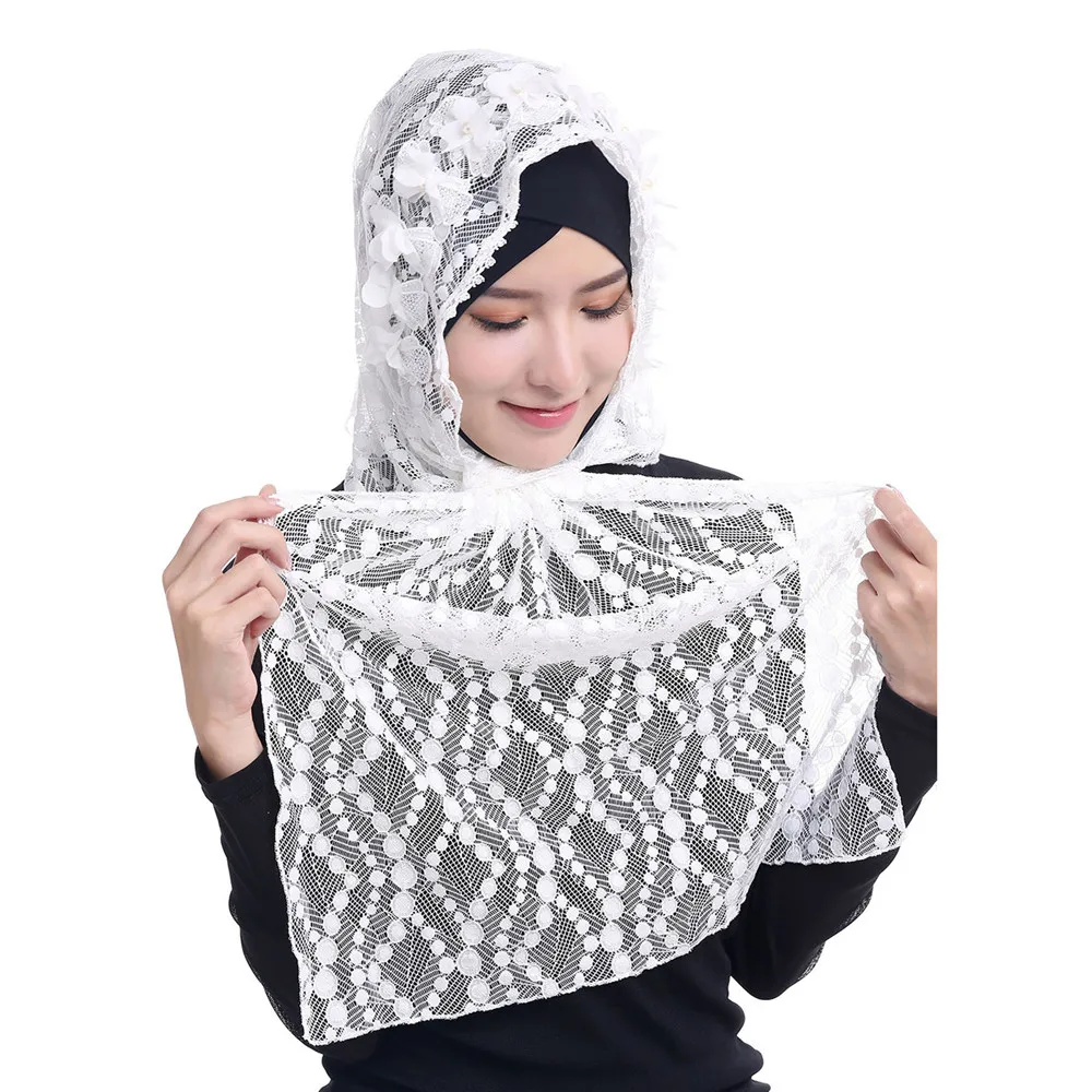Stole Wedding Shawl - Чистый цвет, дышащий женский кружевной шарф,