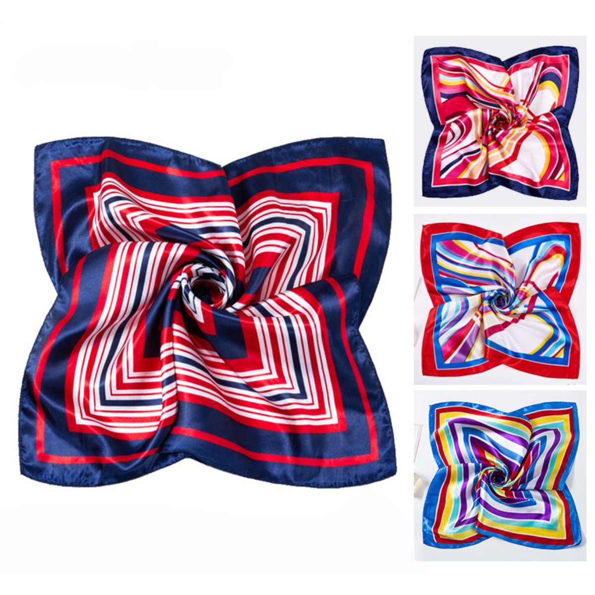 Face Scarf Mask - 50*50 см квадратные шелковые шарфы, шарф,