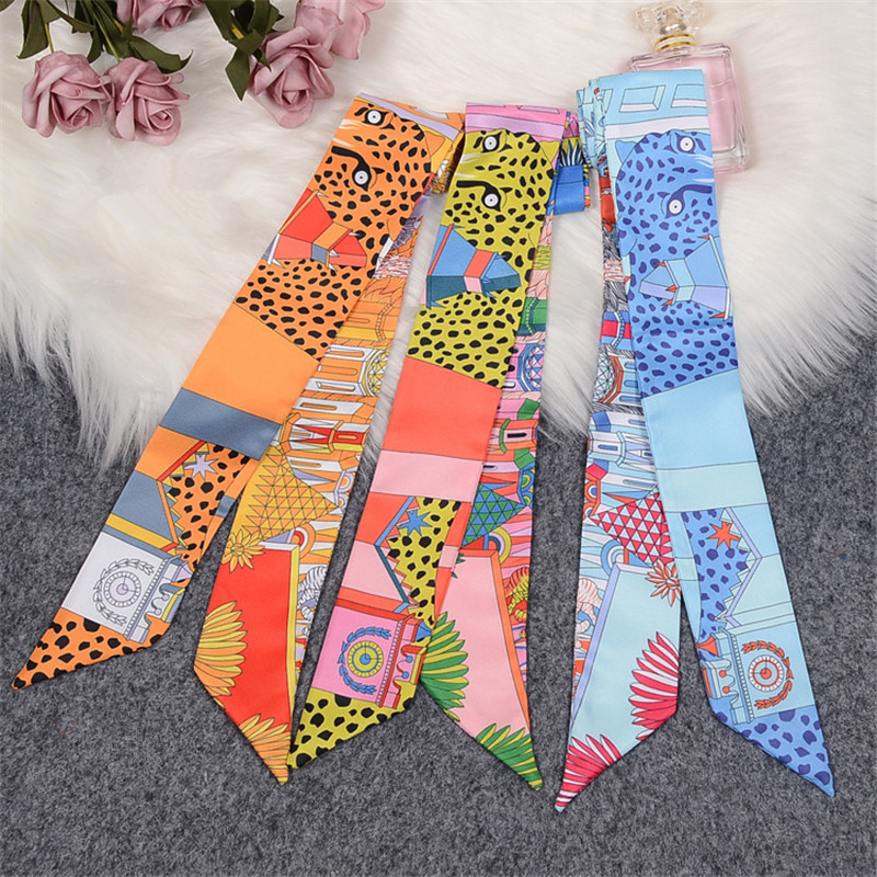Silk Neck Scarf - Animal Town 2023 Новый Дизайн Леопардовый