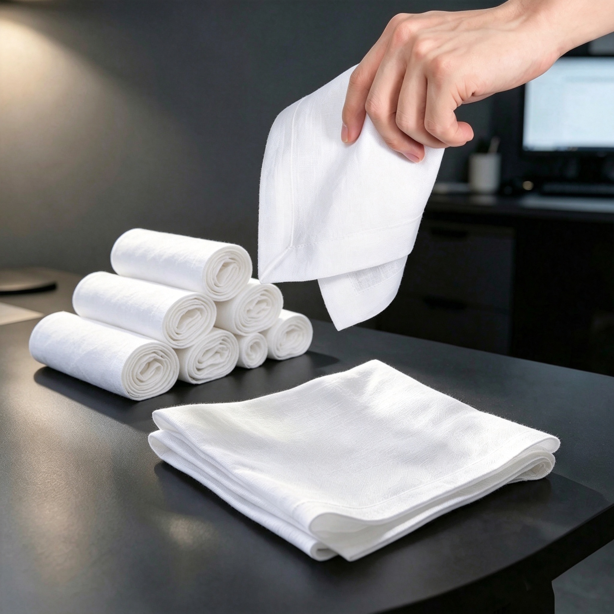 Handkerchief Cotton Men - Льняные носовые платки 30 см, 12/6