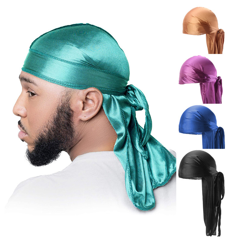 Bandana Doo Rag - Бандана-тюрбан для мужчин, шелковая дышащая тряпка