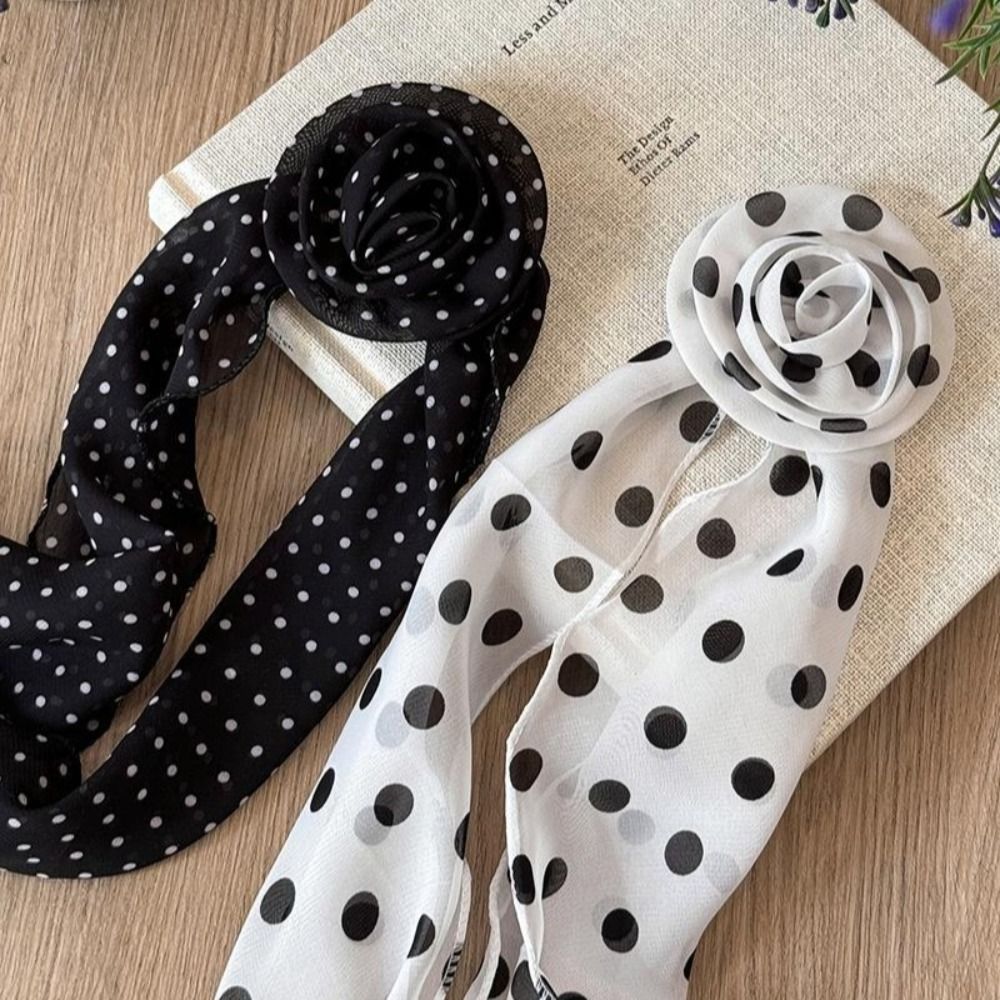 Ascot Neck Scarf - Новый съемный шифоновый длинный шарф, универсальный