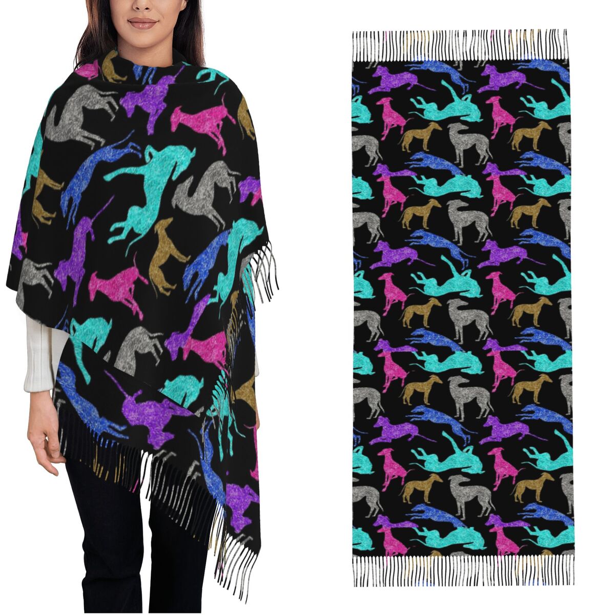 Pashmina Wrap Large - Комбинированный шарф Greyt Greyhound, теплые шали