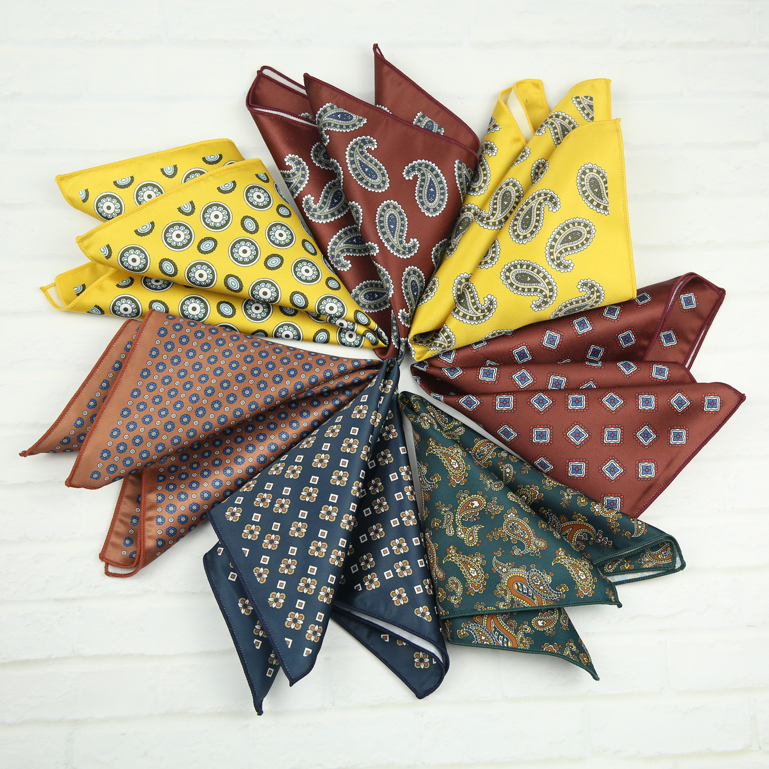 Pocket Square Set - 2026 Роскошный шелковый платок-паше для мужчин,