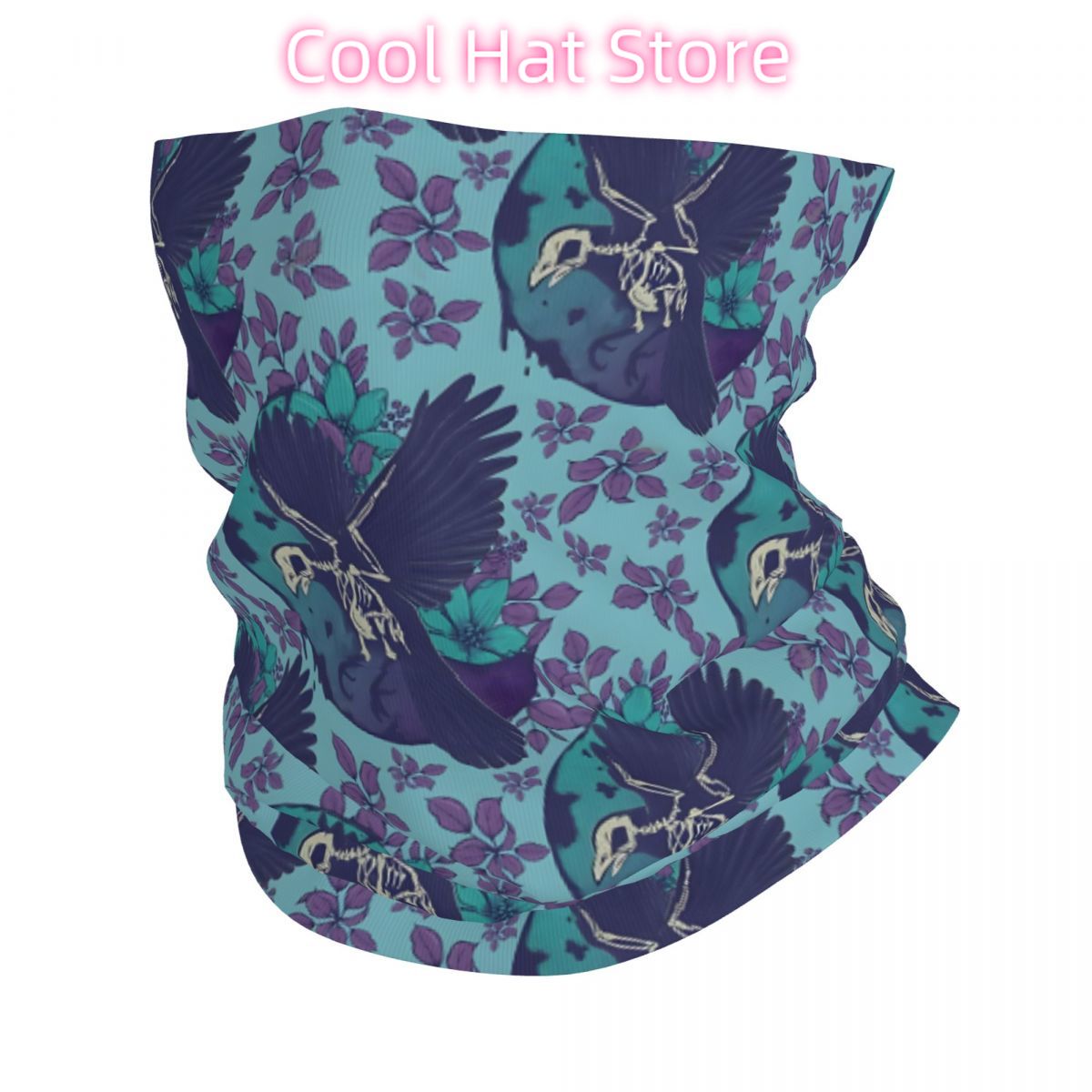 Neck Warmer Tube - Повязка на голову со скелетом ворона