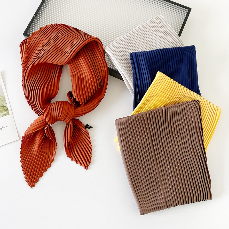 Ascot Neck Scarf - 26-цветный женский квадратный шарф, узкая лента,