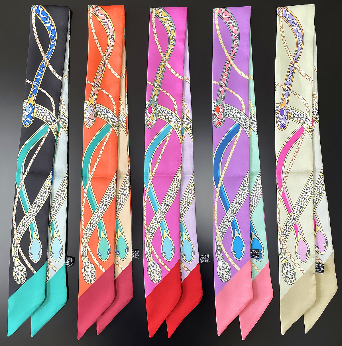 Silk Neck Scarf - Новый брендовый дизайн, цветной саржевый шелковый