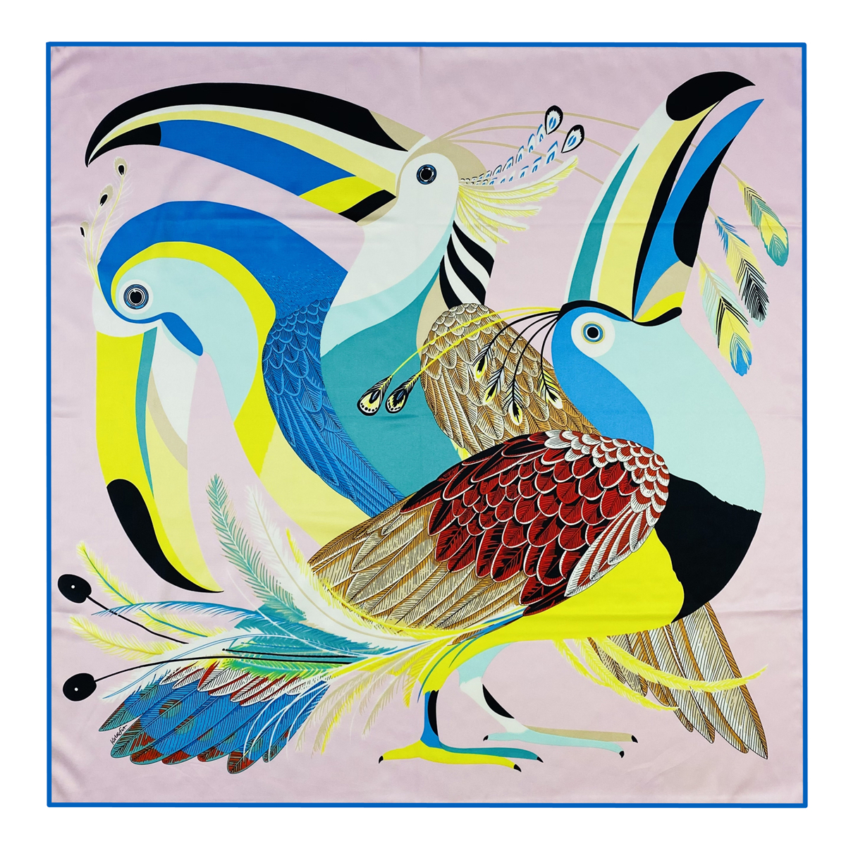Scarf Silk Square - Шарф-Бандана Женский, 90 см, из шелка