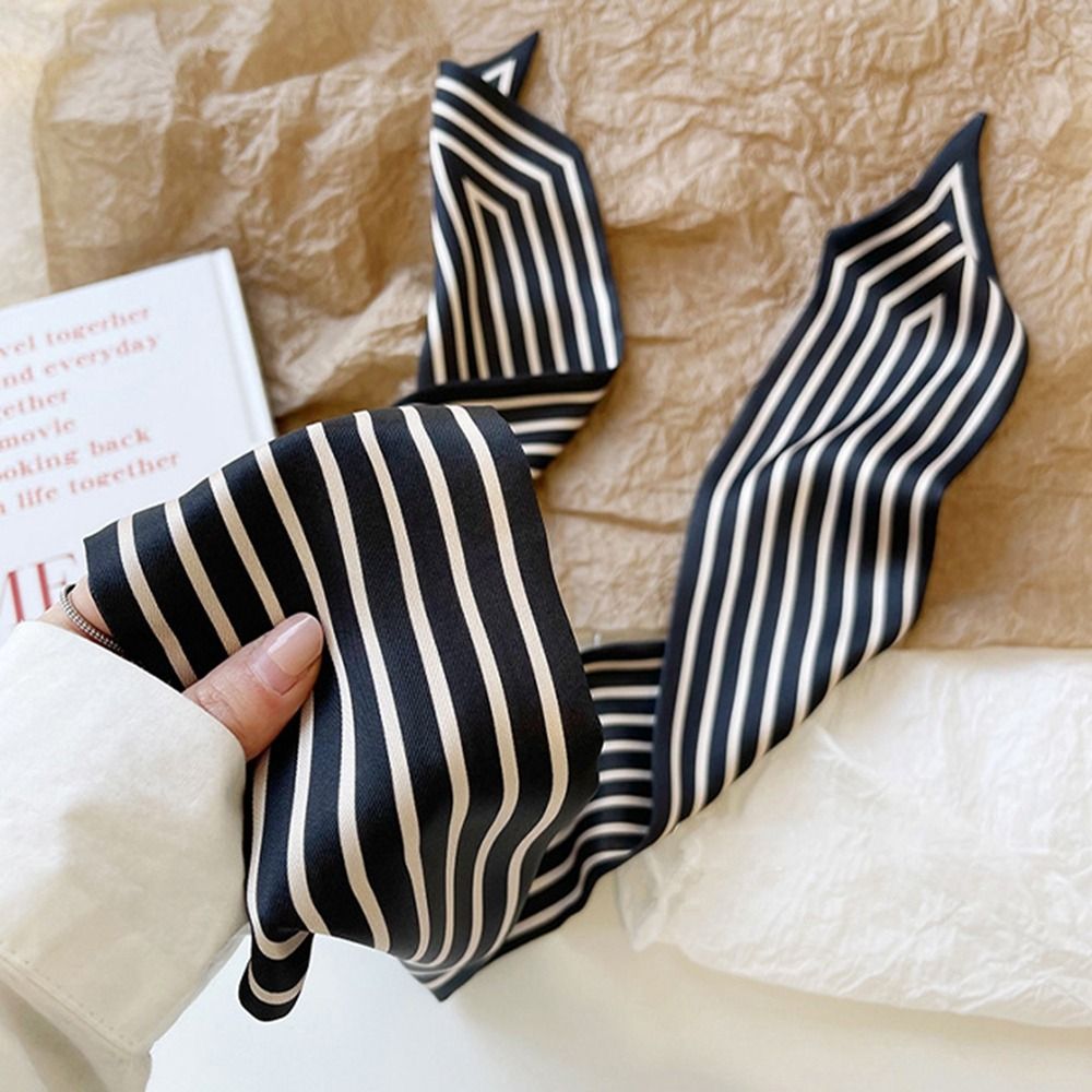 Элегантный женский шарф-платок – обзор и цена Silk Tie Striped