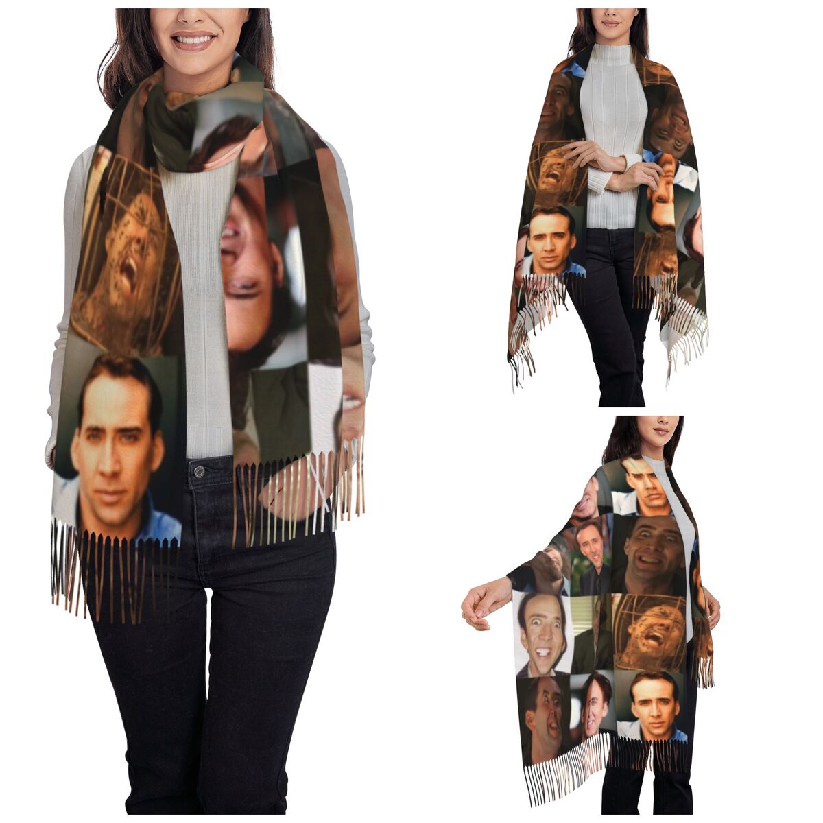 Николас Кейдж забавное лицо ме – обзор и цена Pashmina Wrap Large