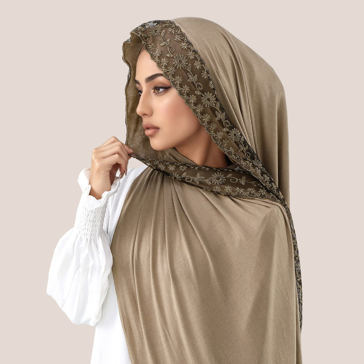 Хлопковый трикотаж с кружевной – обзор и цена Head Wrap Turban