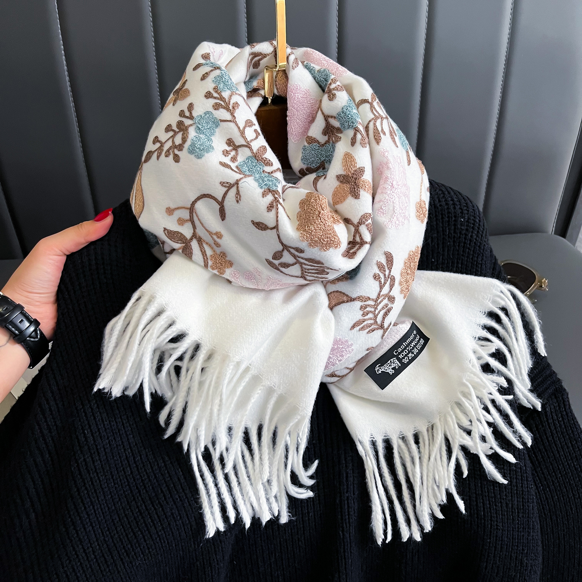 Новый зимний теплый кашемировы – обзор и цена Woven Scarf Blanket