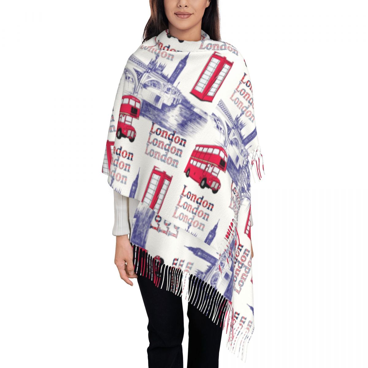 Лондон, Англия, сцены, шали, з – обзор и цена Pashmina Wrap Large