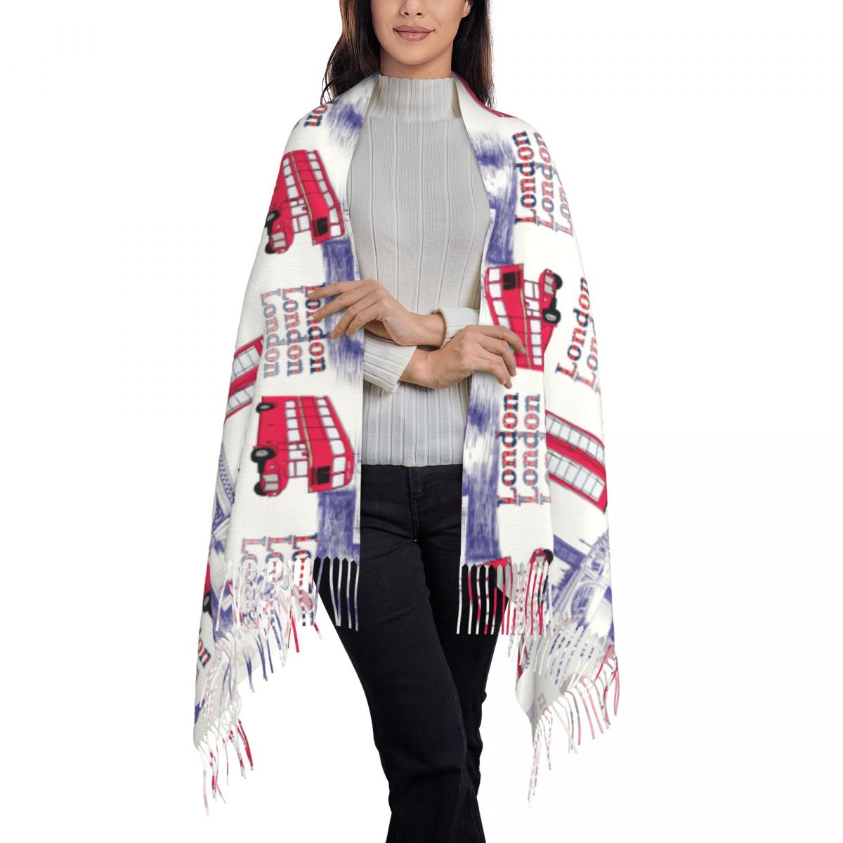 Лондон, Англия, сцены, шали, з – обзор и цена Pashmina Wrap Large