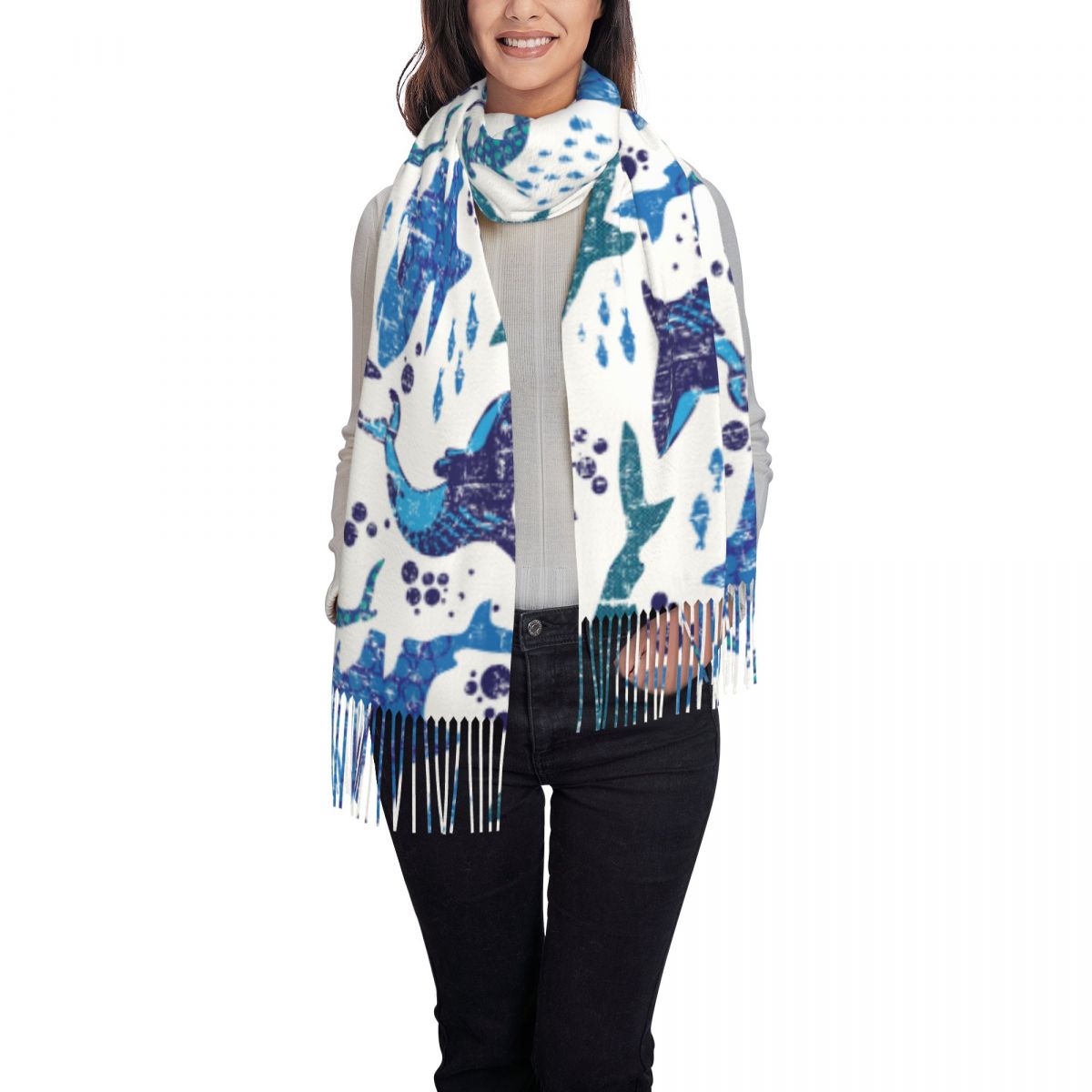 Шарф с подводным миром в виде  – обзор и цена Pashmina Wrap Large
