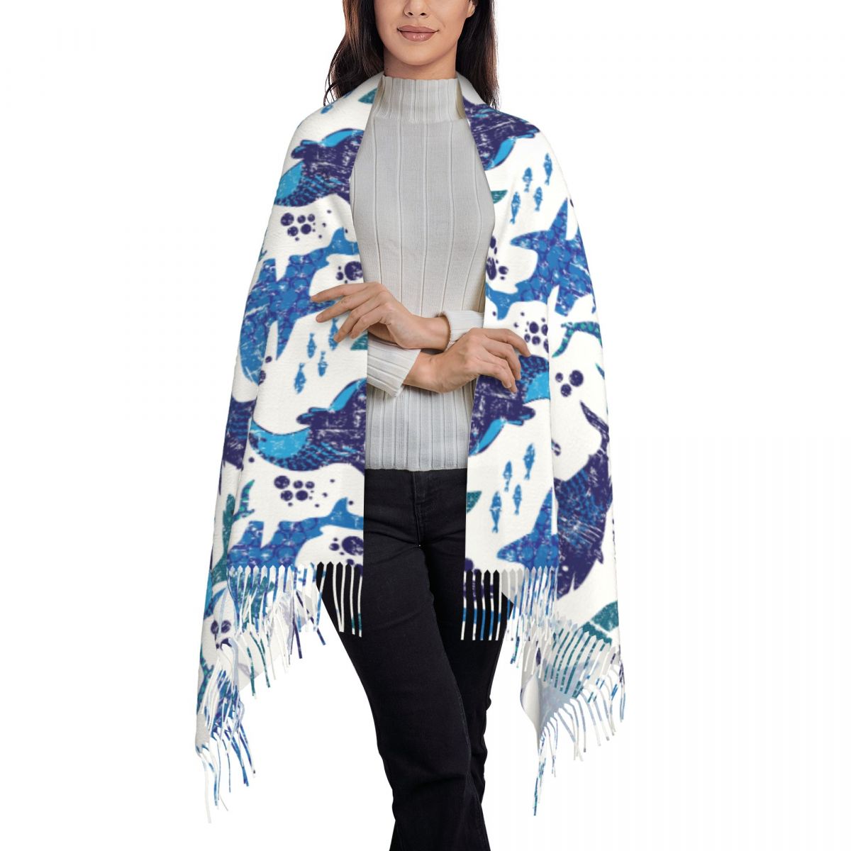 Шарф с подводным миром в виде  – обзор и цена Pashmina Wrap Large