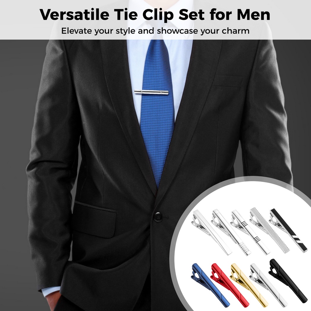 Набор из 10 зажимов для галсту – обзор и цена Tie Bar Set Gift