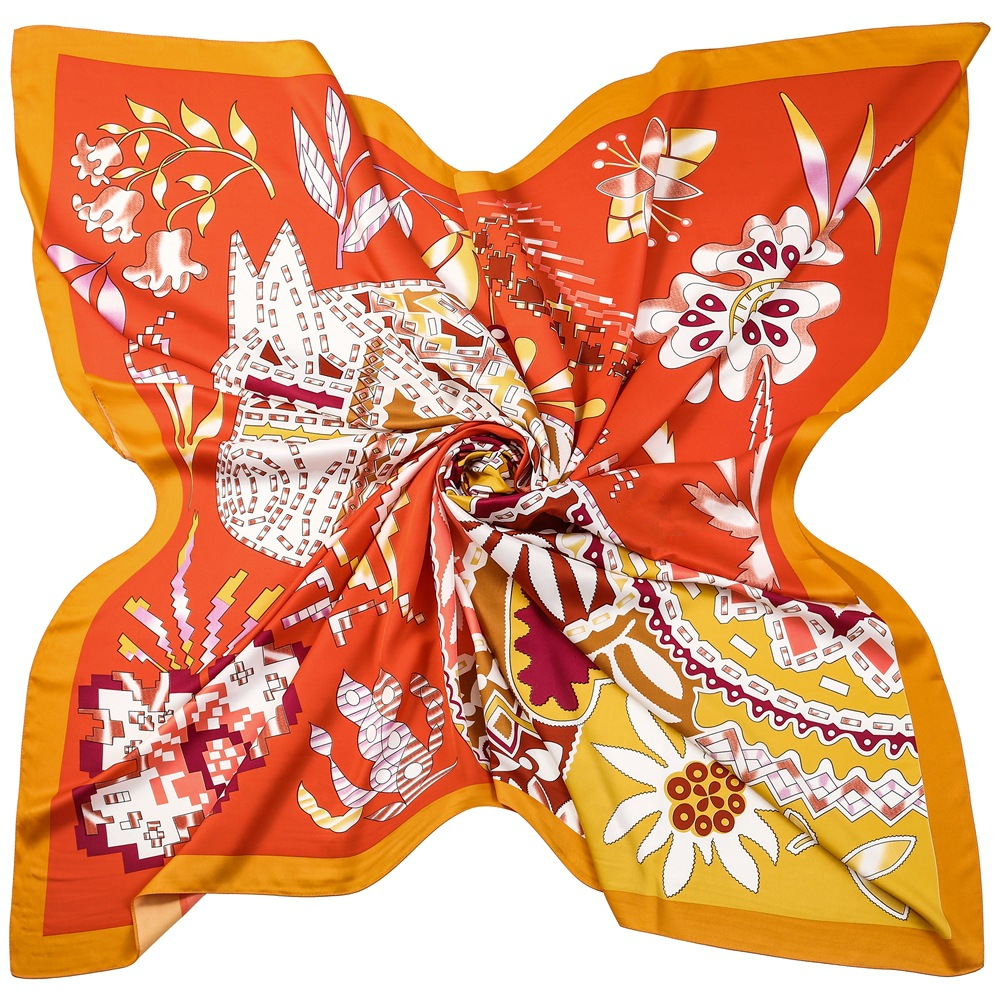 130 см брендовые женские шарфы – обзор и цена Silk Neck Scarf