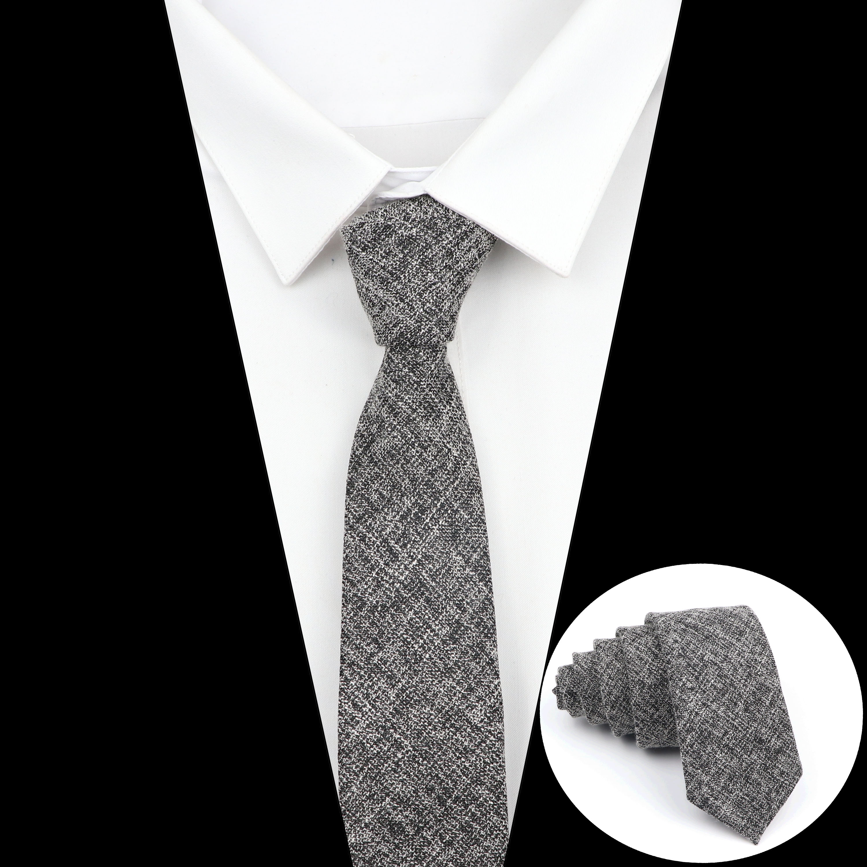 Модный черный мужской галстук  – обзор и цена Skinny Tie Men