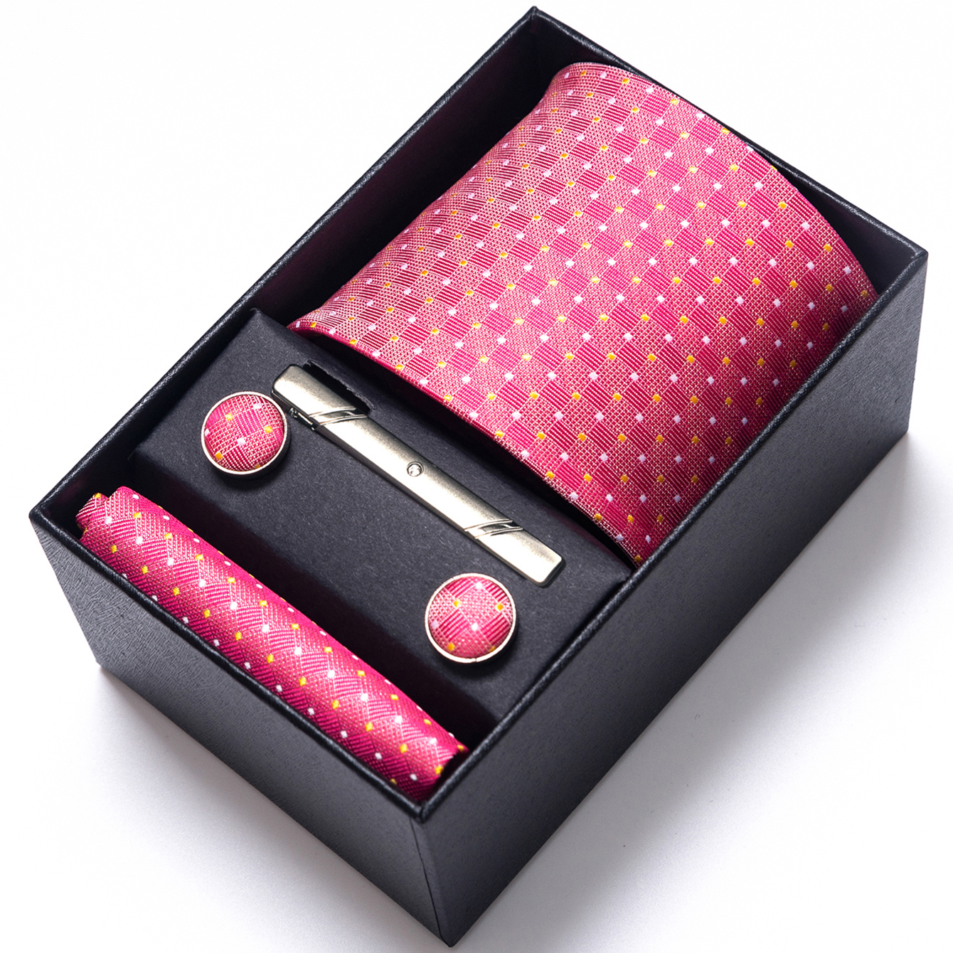 Яркий мужской галстук с узором – обзор и цена Pocket Square Set