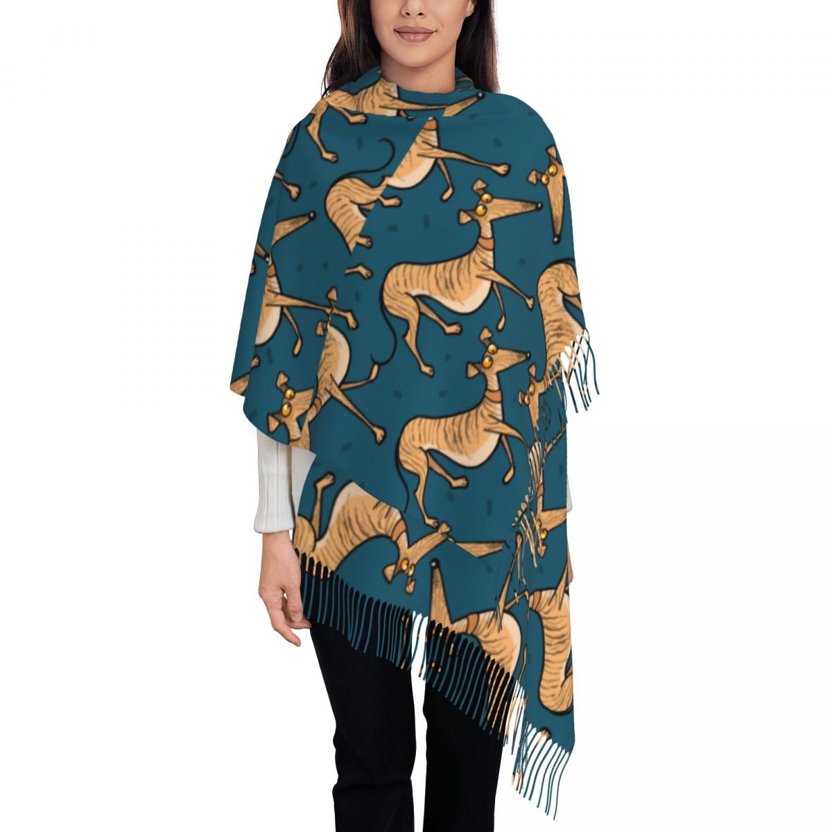Борзая уиппет Лурчер шали для  – обзор и цена Pashmina Wrap Large