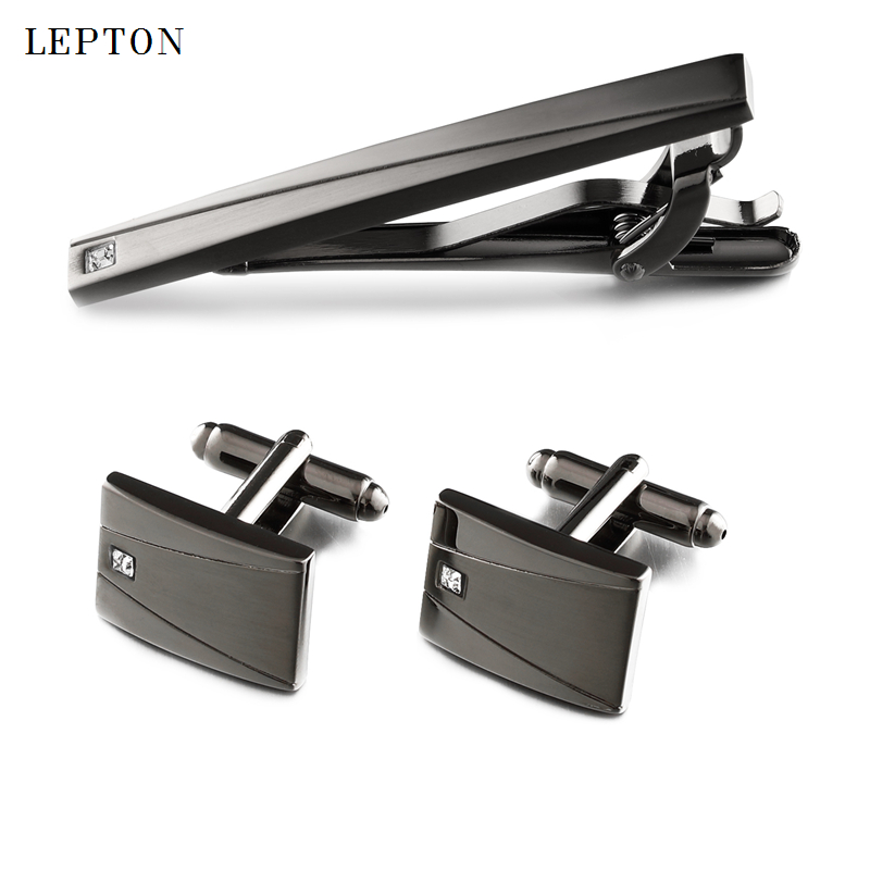 Классические черные запонки и  – обзор и цена Tie Bar Set Gift