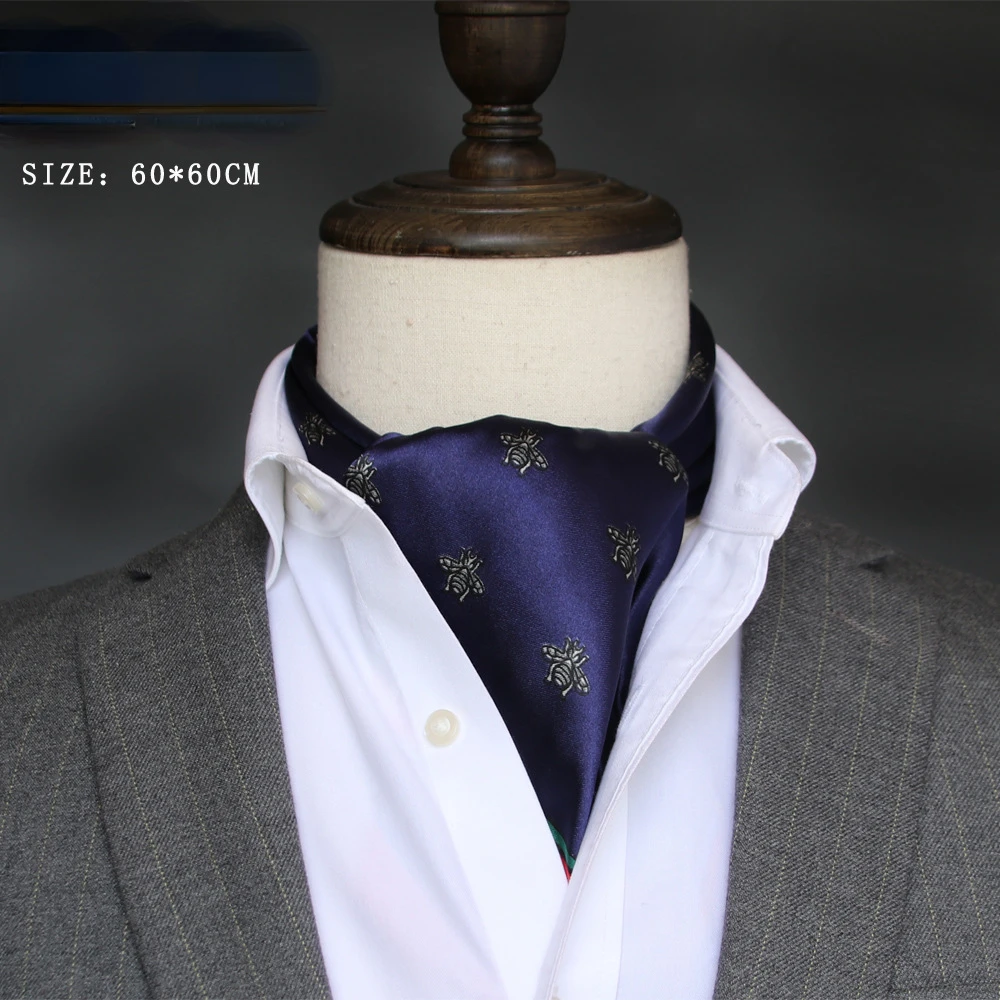 Мужской шелковый шарф в британ – обзор и цена Ascot Neck Scarf