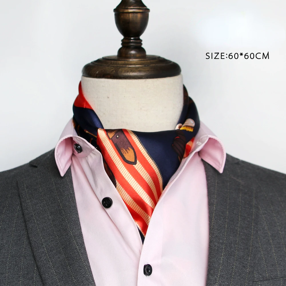 Мужской шелковый шарф в британ – обзор и цена Ascot Neck Scarf