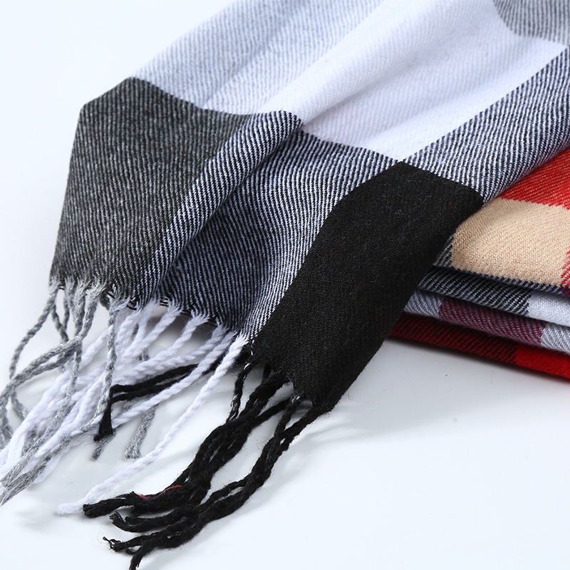 Зимний мужской шарф в клетку,  – обзор и цена Muffler Men Wool