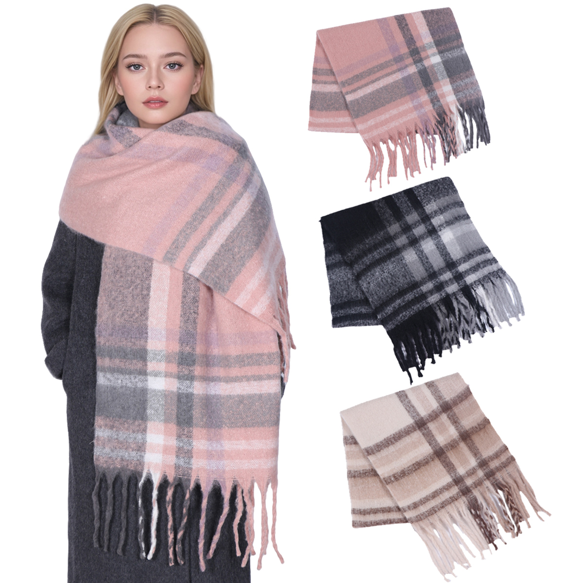 Зимний кашемировый шарф в толс – обзор и цена Pashmina Wrap Large