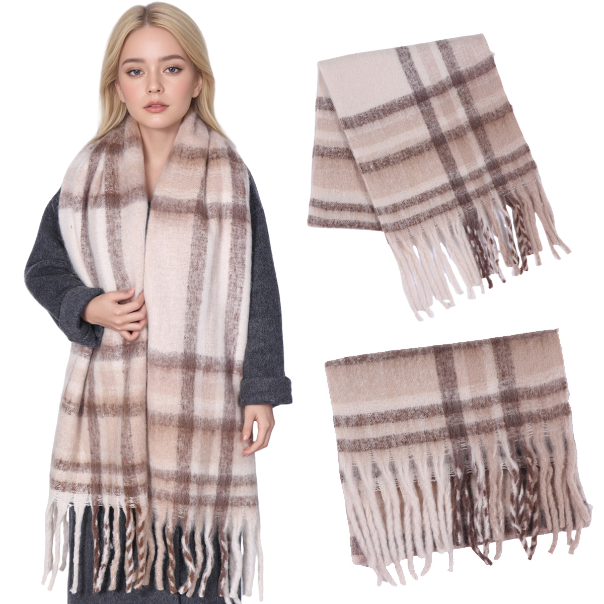 Зимний кашемировый шарф в толс – обзор и цена Pashmina Wrap Large