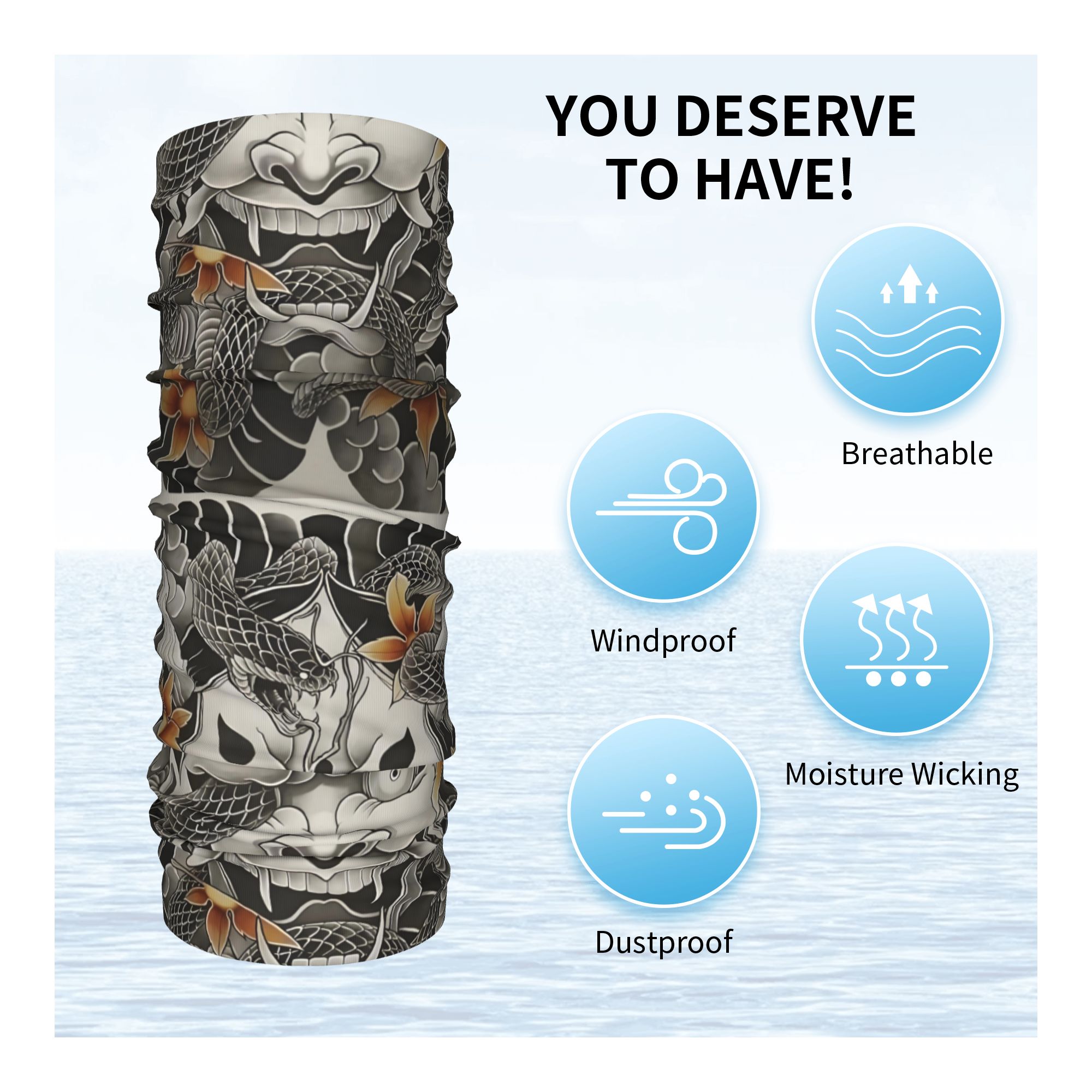 Бандана на заказ Samurai Oni D – обзор и цена Neck Warmer Tube