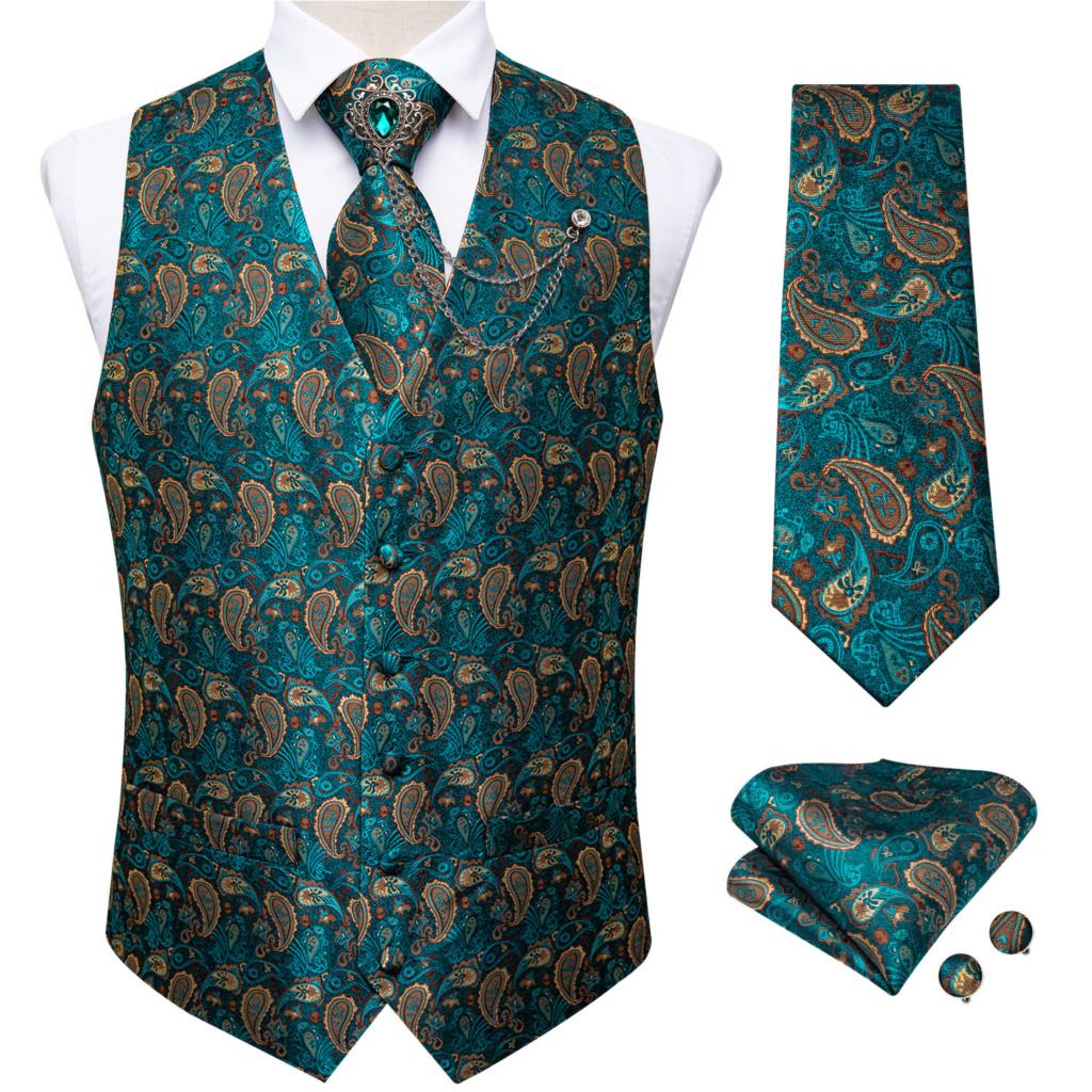 Новый мужской жилет для смокин – обзор и цена Pocket Square Set