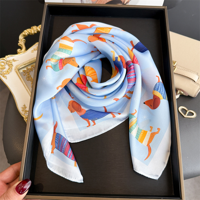 Модный шарф-бандана с принтом  – обзор и цена Silk Neck Scarf