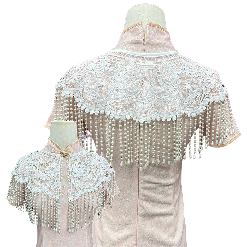 Винтажная шаль с жемчужными ки – обзор и цена Stole Wedding Shawl