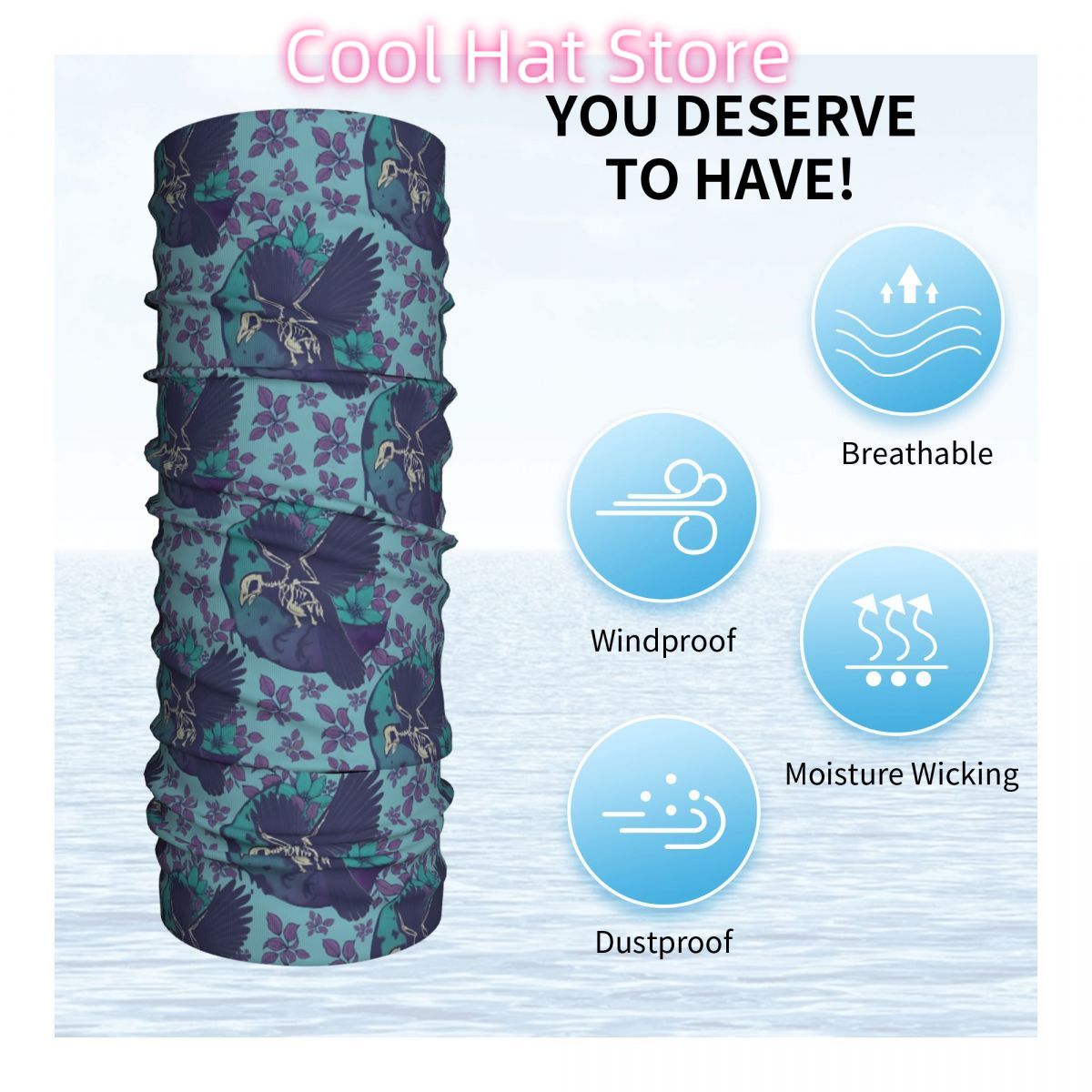 Повязка на голову со скелетом  – обзор и цена Neck Warmer Tube