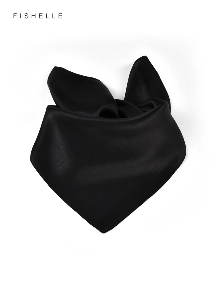 Однотонный черный шарф из чист – обзор и цена Silk Neck Scarf