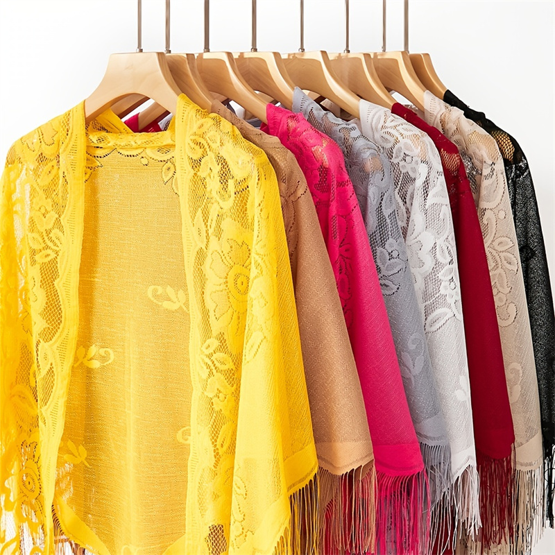 Новый кружевной шарф с вышивко – обзор и цена Stole Wedding Shawl