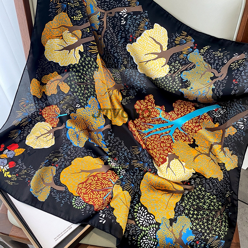 70x70 см женский шарф шелковый – обзор и цена Silk Neck Scarf
