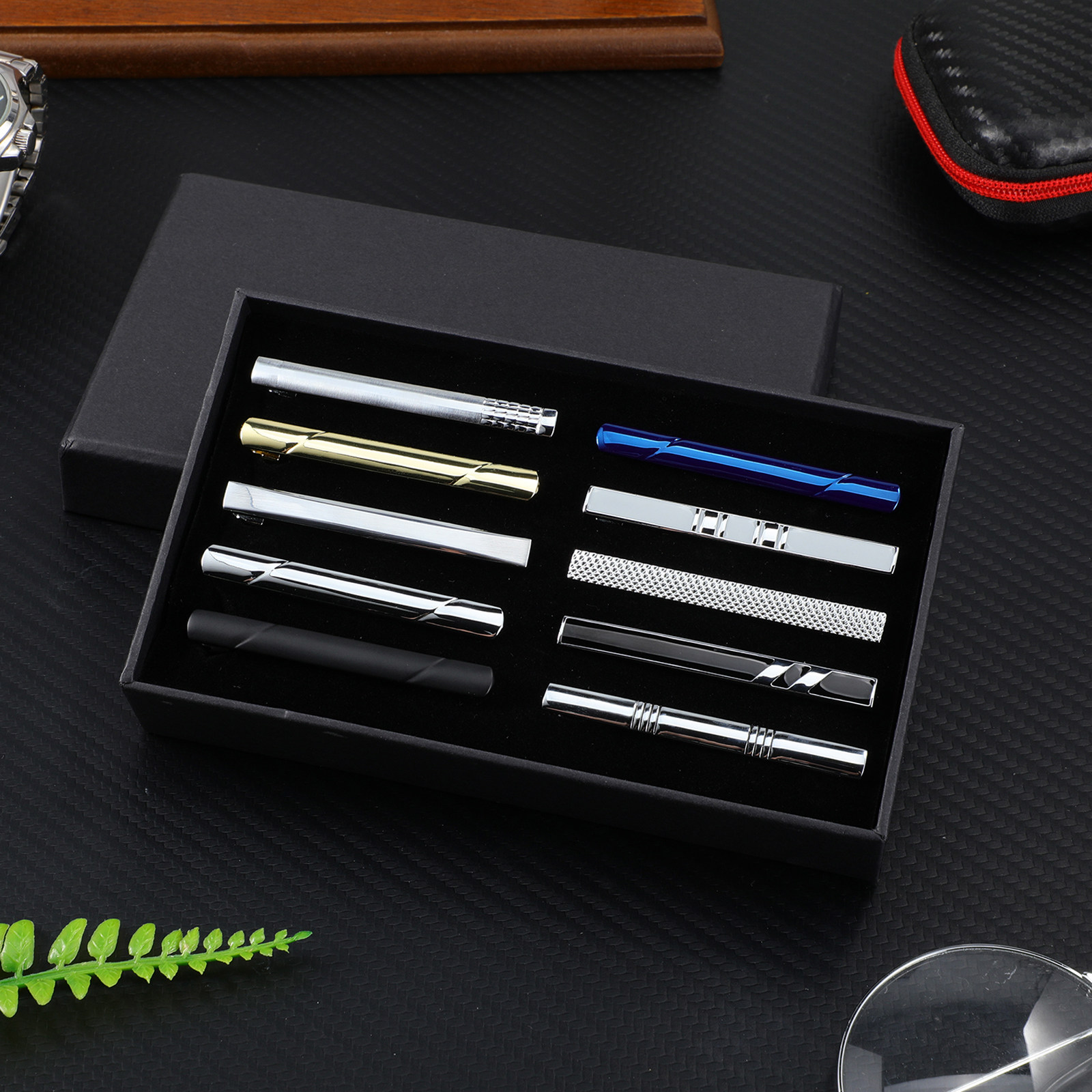 Набор из 10 классических метал – обзор и цена Tie Bar Set Gift